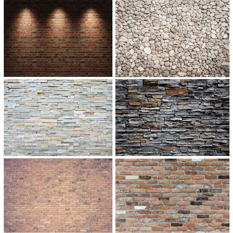 

Photorealistic Fabric Vintage Brick Wall Theme Photography Backdrops portrait Photo Background Studio Prop 21919 NNL-06