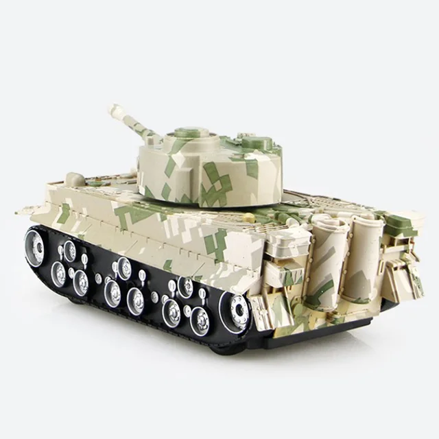 Children's Model with Flash Sound Effect and Light Tank Model Toy(Tiger Navy) 2