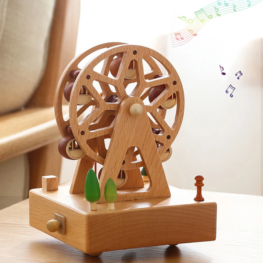 Carousel Music Box Elegant Wooden Music Box Castle Carousel Birthday Christmas Gift For Girlfriend Boyfriend Music Sound Present