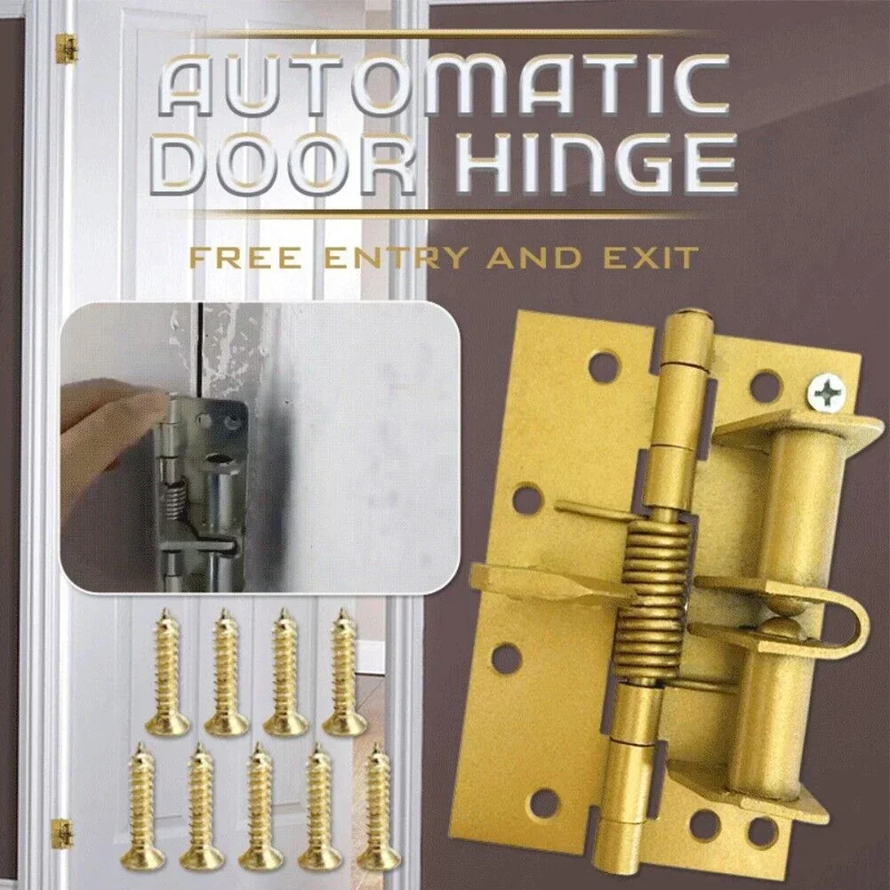 Multifunctional Door Closer Automatic Closing Hinge er 4-inch Invisible Door Spring Hinge 90 Degree Right Angle Locator