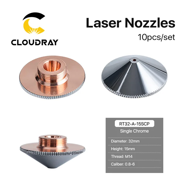 Cloudray 10PCS Raytools Dia.32mm H15 Caliber 0.8-6.0 Single/Double Layers Welding Laser Nozzles for Fiber Cutting CNC Machine 4