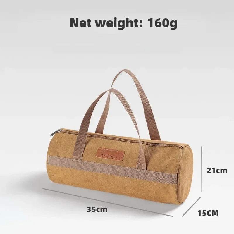 Camping Tent Pegs Bag, Cylindrical Stake Storage Backpack, Portable Miscellaneous Bag, Storage Box, Toolkit Camping Equipment