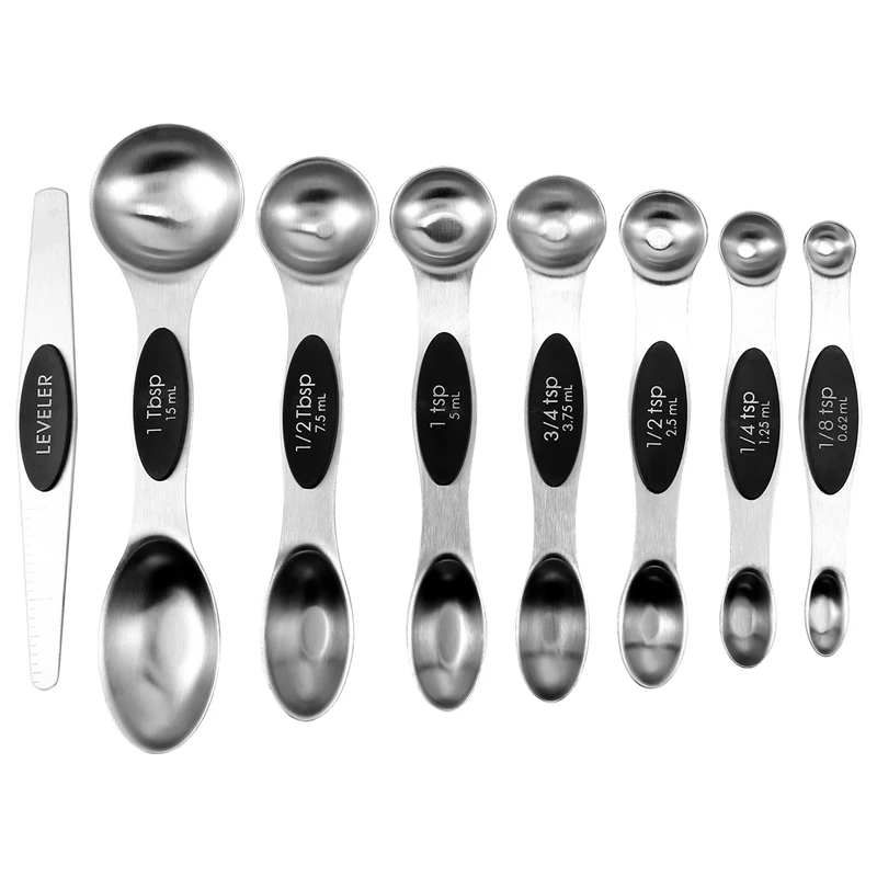 

Stainless Steel Double-Headed Magnetic Measuring Spoon Teaspoon For Dry And Liquid Ingredients