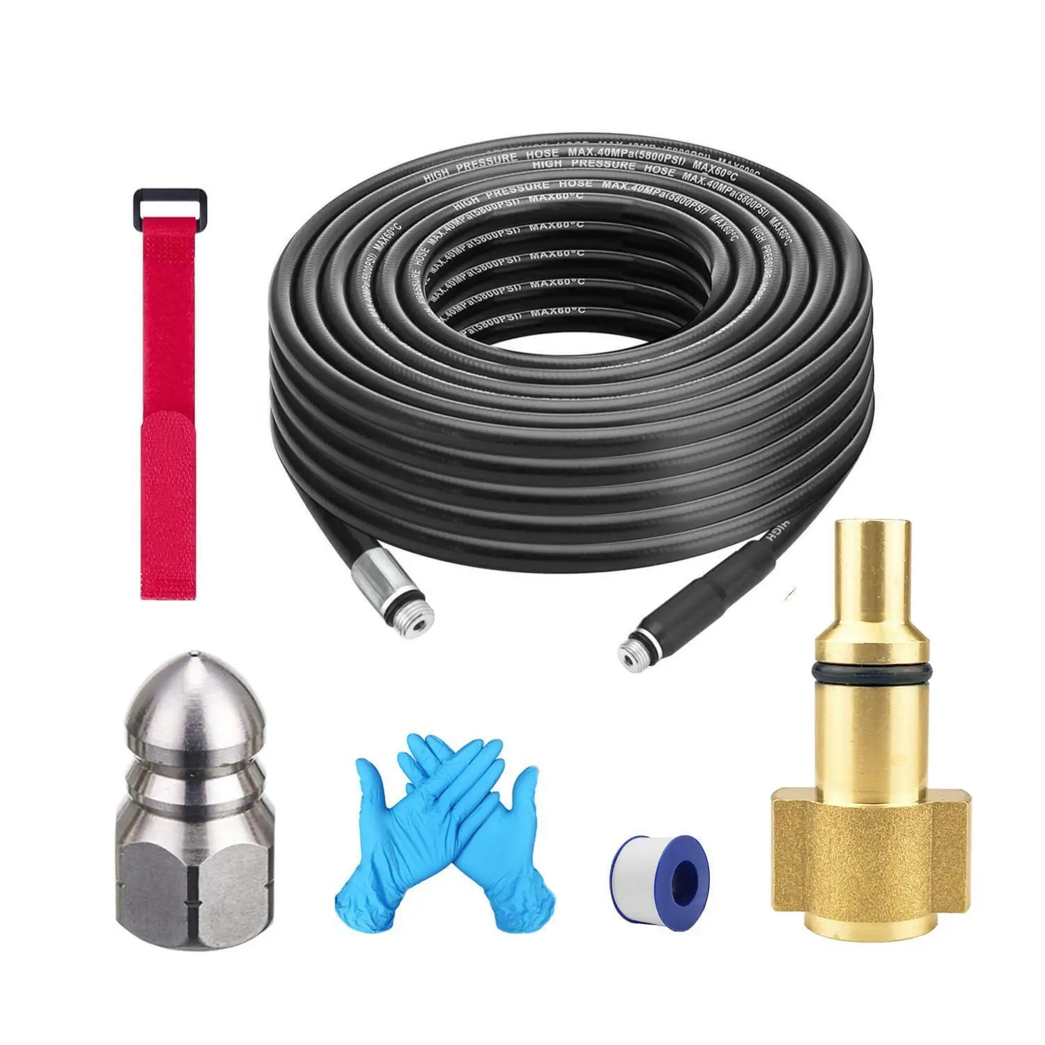 Sewer Hose Cleaning Kit For LAVOR Parkside Sterwins Champion Craftman