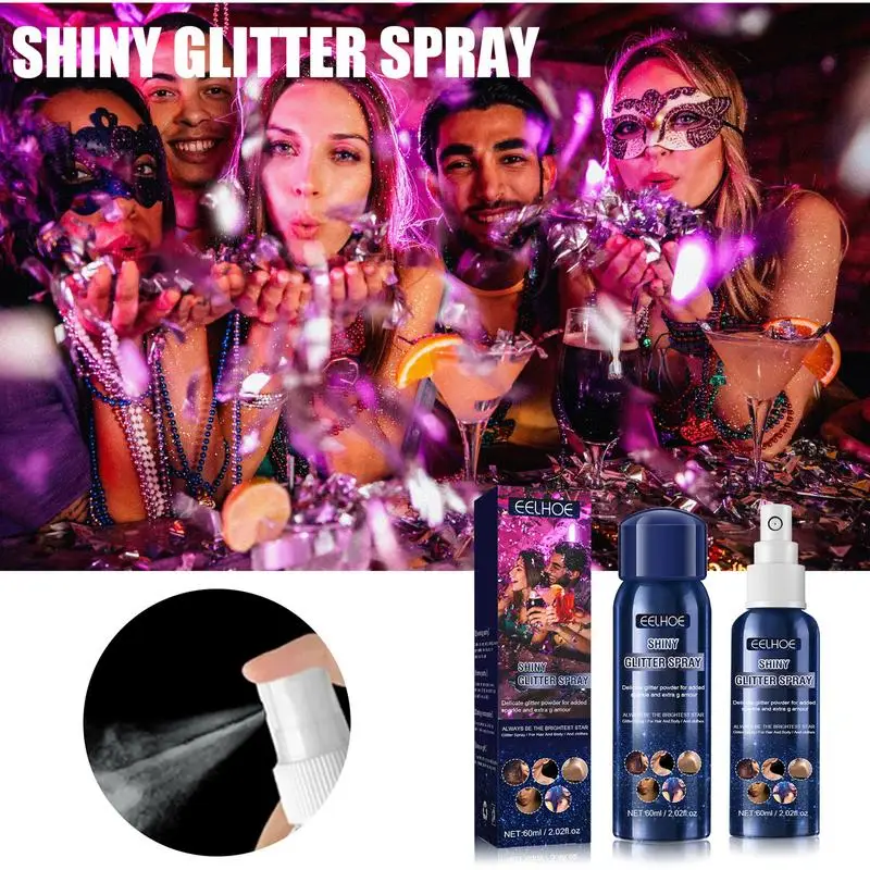 Shiny Glitter Spray for Clothes Hair Body Shiny Spray Body Sparkle Spray  for Clubs Stage Makeup Sparkle Body Dresses - AliExpress