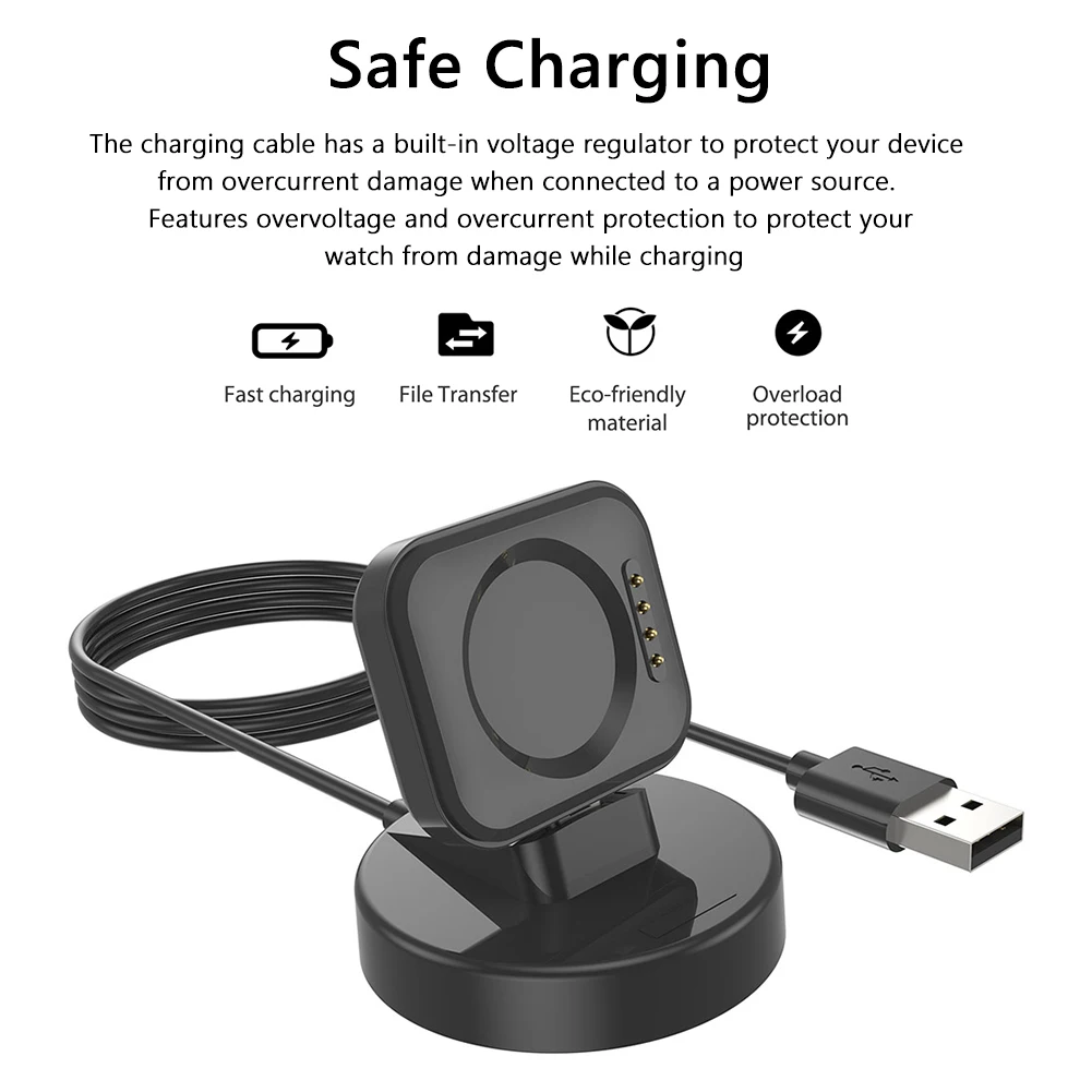 100cm USB Charging Cable Mobile Phone Holder Charger Dock Station Smart Watch Accessories Charger Stand for OPPO Watch 3 Pro/3/2