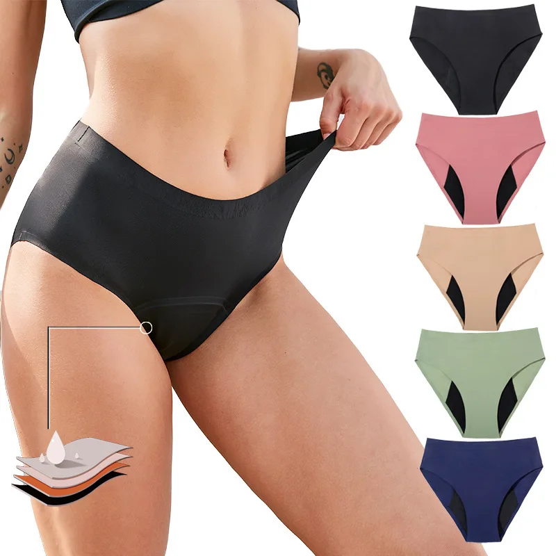 

Plus Size 4XL Panties Women Underwears Proof Menstrual Panties 3 PCS in 1 Set Underpants Strings Women Underwear Briefs Lingerie