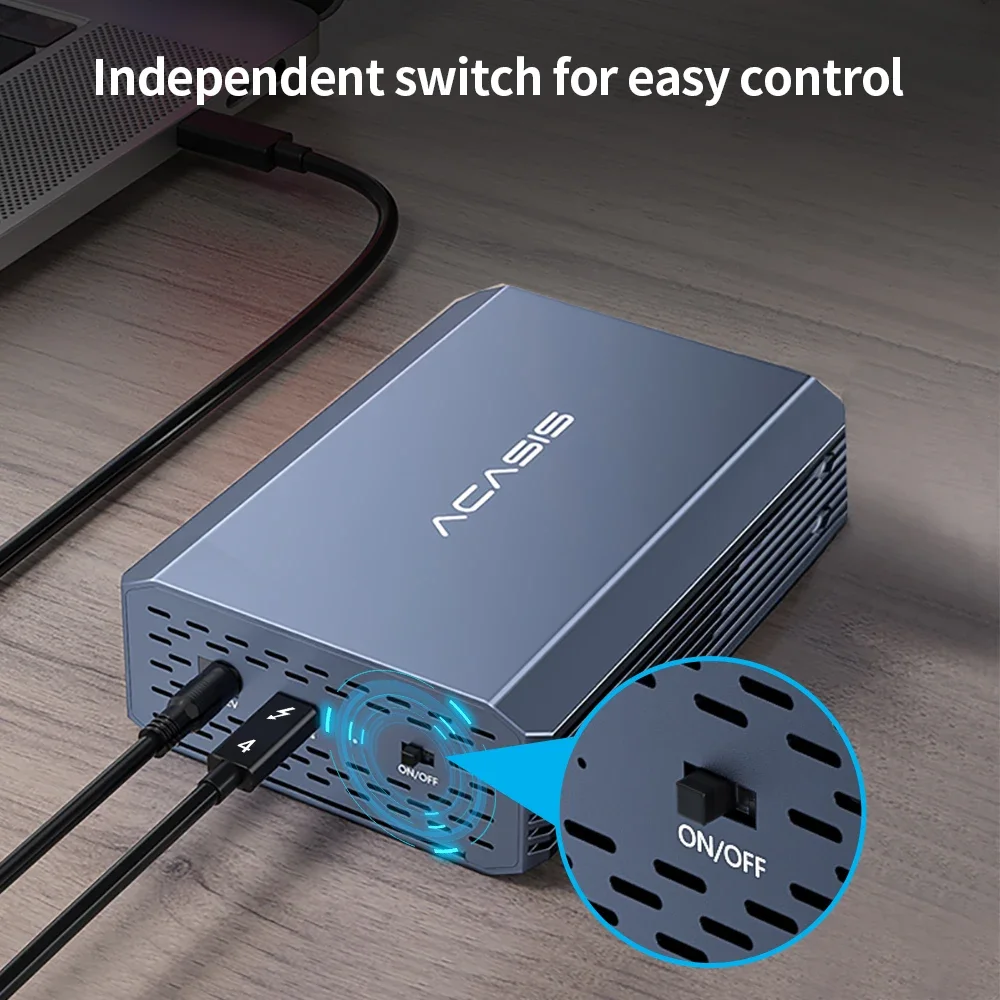 ACASIS M.2 NVMe SSDエンクロージャー TBU405Pro M1 ACASIS 40Gbps M.2 NVMe SSD エンクロージャー 内蔵冷却ファン