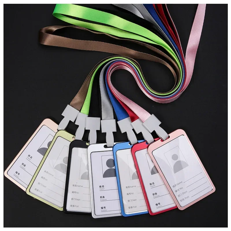 Wallet Card Holder Card Holder ID Card Holder ID Card Case Card Case Holder Aluminum Alloy ID Tag Working Permit Case Employee's Business Pass Bus Work Card Holder Sleeve Metal Staff