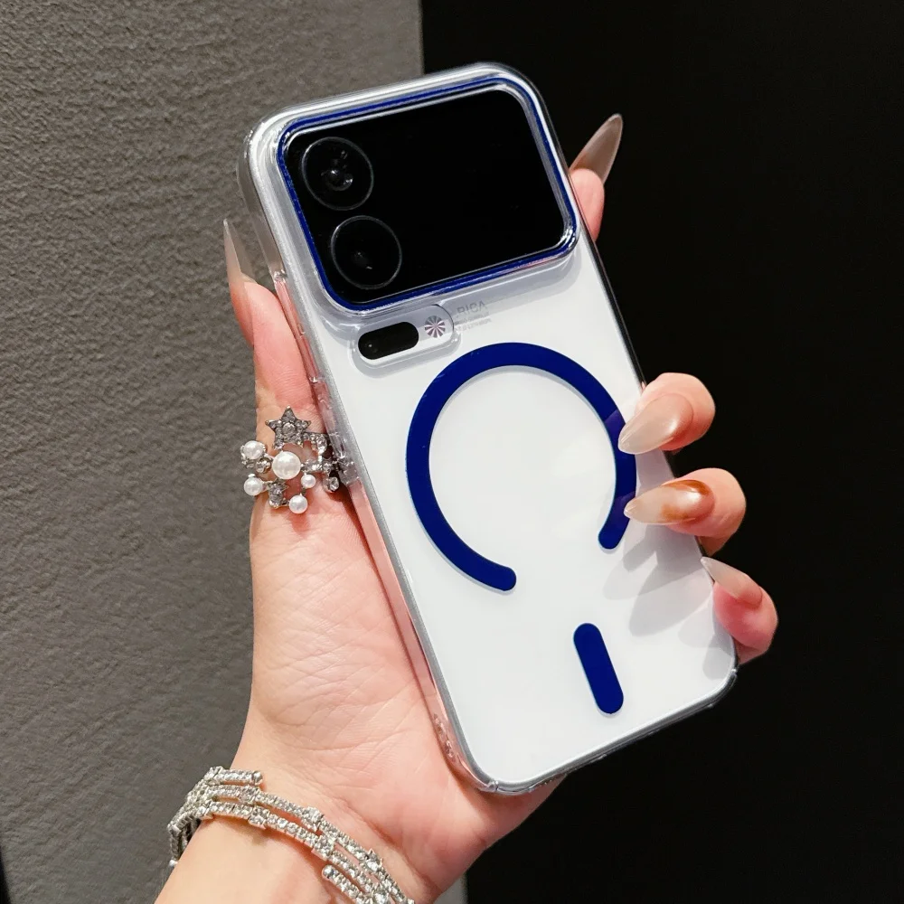 Transparent Ultra Thin Matte Hard PC Phone Case with Magnetic Wireless Charging Compatibility