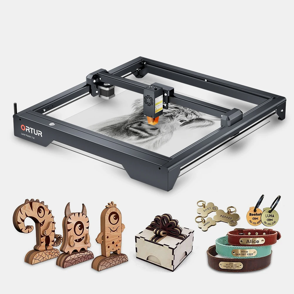 ORTUR Laser Master 3 LE 5.5W/10W Power Diode Cutter and Engraver CNC Desktop Wifi/APP Wood Printing Engraving Cutting Machine laser module laser engraving machine laser safety goggles