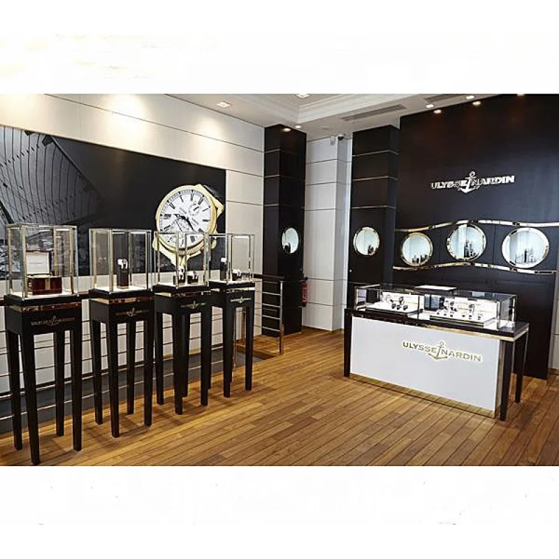 

Custom, Floor Standing Jewelry Tower Window Display Black Metal Jewelry Store Showcase Watch Shop Showcase Showcase
