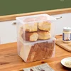 Food Grade Hermetic Containers for Food Transparent Sealed Plastic Container with Lid Breadboxes for Bread Storage Kitchen 5