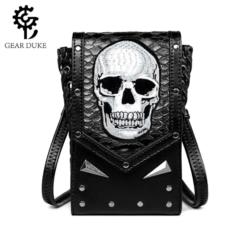 

2023 New Bag Men and Women Can Shoulder Crossbody Bag Outdoor Skull Motorcycle Bag Mobile Phone Bag