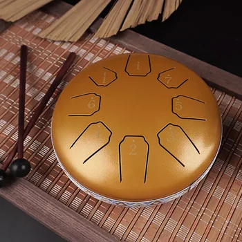 Tongue Drum 6 Inch 8 Tone Mini Ethereal Drums Children Steel Hand Drums Yoga Meditation Professional Percussion Instruments Gift 2