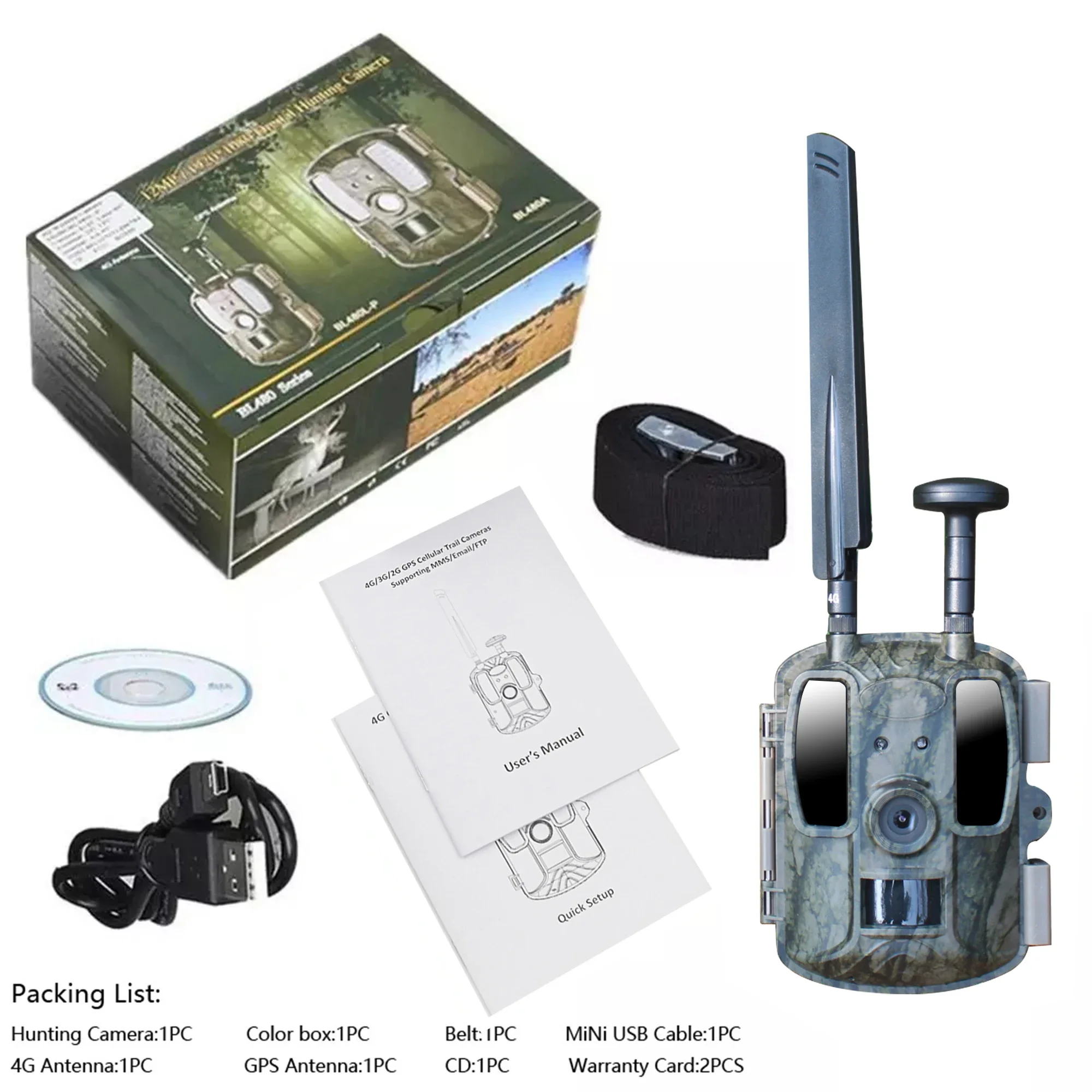 Balever BL480-P 4G LTE Wildlife Game Hunting Trail Camera Photo Traps with App Control GSM GPS FTP Functions