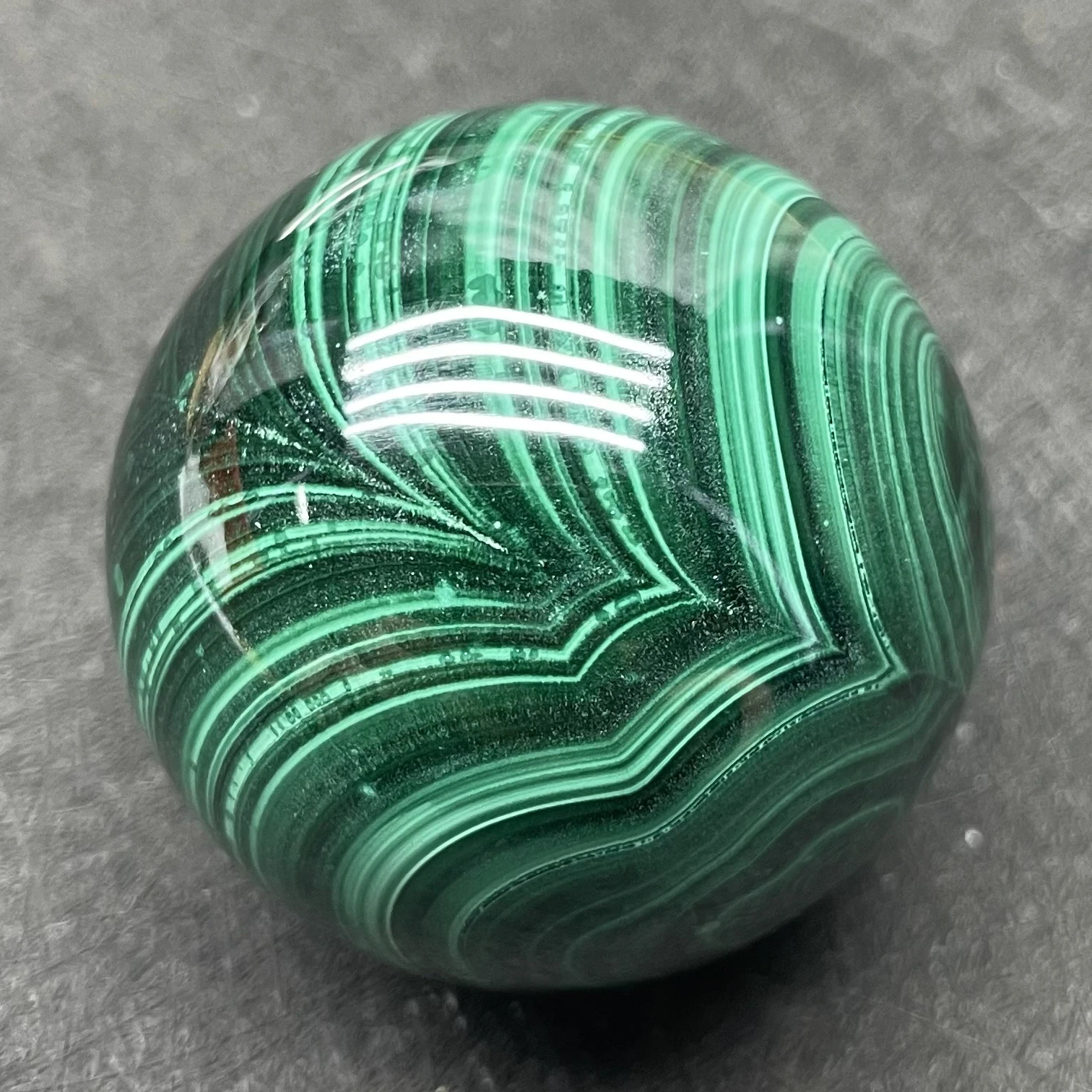 

140g Natural Stone Malachite Crystal Ball Green Quartz Sphere Polished Rock Reiki Healing W11