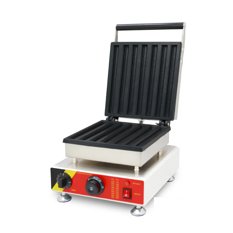 

Electric Churros Maker 1500W Churros Waffle Machine Commercial Spanish Churros 5pcs in 1 Time Breakfast Machine Non-Stick Plate