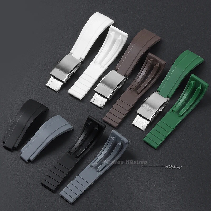 Multicolor Silicone Rubber Watchband Strap – Premium Quality Watch Bracelet Belt in Black, Red, Green, and Blue