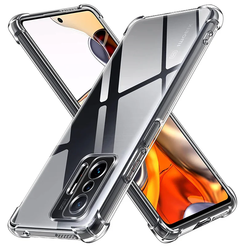 Custodia Airbag Per Xiaomi 11T Pro Cover Morbida In Silicone Antiurto Per Telefono Custodie Mi11T Pro Xiaomi 11T Case Mi-11T Xiaomi 11 T Pro Cover
