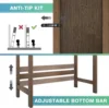 Bamboo Over-The-Toilet Organizer Rack, Freestanding Toilet Space Saver with 3-Tier Adjustable Shelves (Walnut) 5