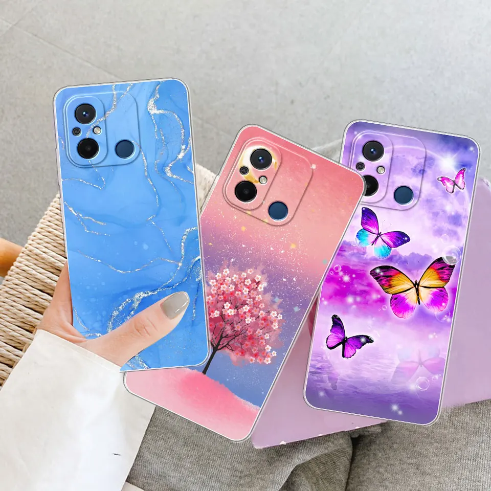 3 Pack Cover Morbida In TPU Per Xiaomi Redmi 12C - Custodia Sottile Trasparente Antiurto - Colorate E Antimpronta