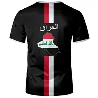 Maillots imprimés style Irak pour hommes et femmes – T-shirts de sport d'été à manches courtes, respirants et à séchage rapide pour le football 5