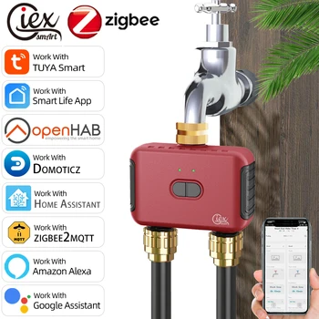 WIFI ZIGBEE Smart 2 Zone Watering Timer Garden Automatic Irrigation System Drip Sprinkler Controller Valve Smart Life Tuya