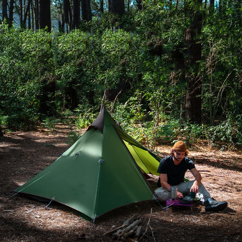 Naturehike 20D Nylon Ultralight Rainproof Tent Outdoor Camping Waterproof Teepee Tent Hiking Rodless Out Winter Stove Tents