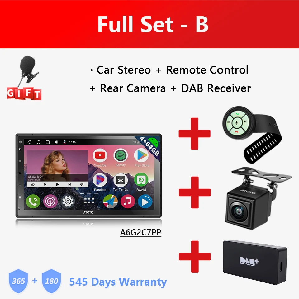 ATOTO ATOTO A6G2C7PP 4G+64G 7インチ1280×720 程度良好 地図更新不要