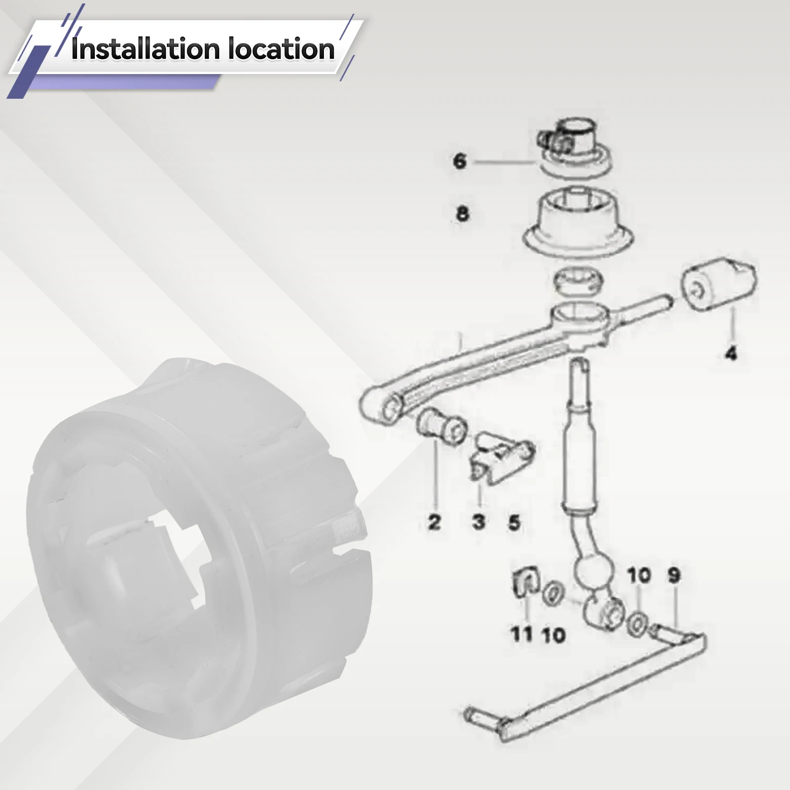 Sélecteur / Roulement De Levier De Vitesses Pour BMW E46, E90 - Références 25111469397, 25111220600, 25111220608