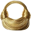 Handbags for Women 2024 New Gold Luxury Designer Brand Handwoven Noodle Bags Rope Knotted Pulled Hobo Silver Evening Clutch Chic 5