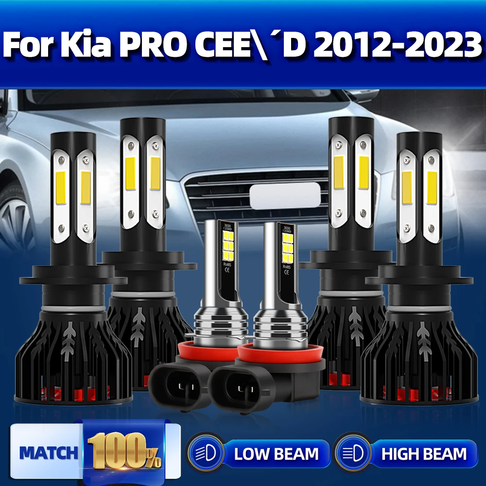 

H7 Headlight Bulbs H11 Fog Light 60000LM Super Bright Auto Lamps For Kia PRO CEE\´D 2012-2016 2017 2018 2019 2020 2021 2022 2023