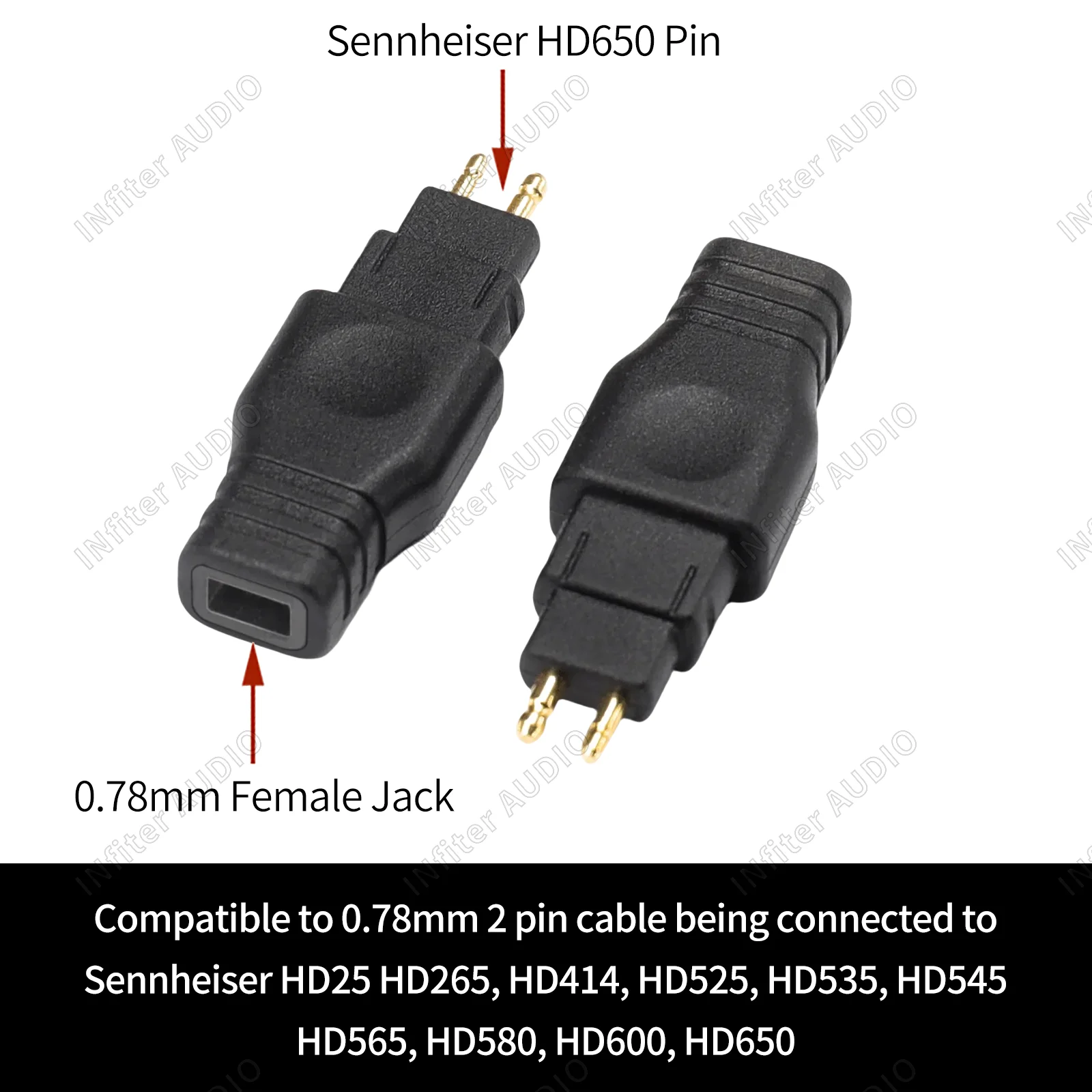 0.78 to hd650 adapter hd600 to 2pin hd600 mmcx hd600 adapter 0.78