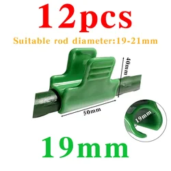12-Pack Greenhouse Film & Netting Clamps for Garden Frame Support and Shading (Green-19mm(diameter))
