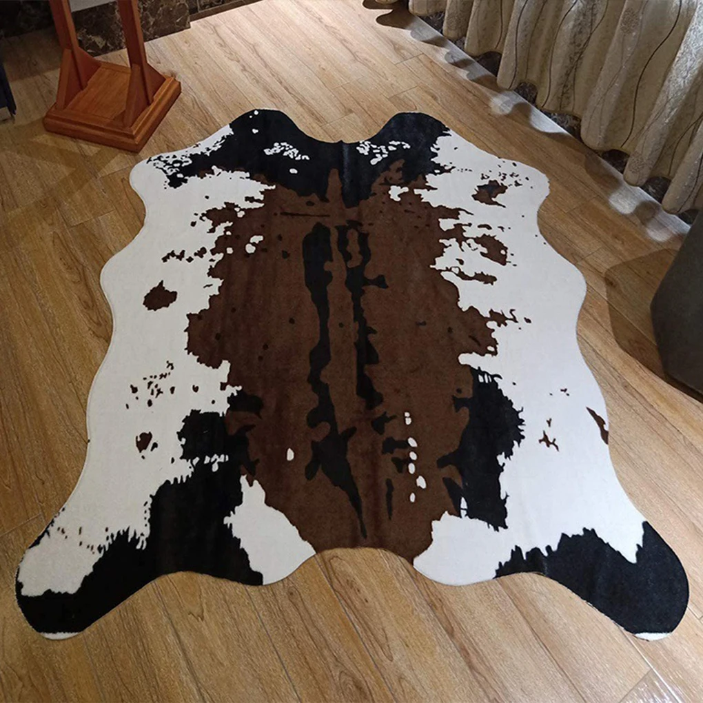 

Add Trendy And Unique Element To Home Machine Washable Cow Print Rug Exquisite Bedroom Decoration