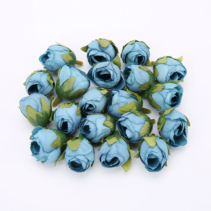 10-Piece Set of Rose Tea Buds Artificial Silk Flowers