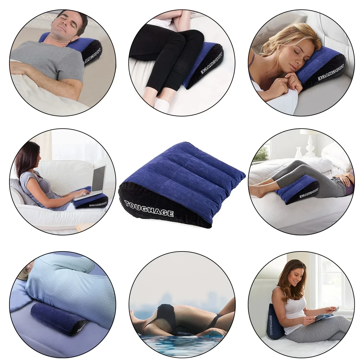 Sex Toy Inflatable Mount Bolster Roll Yoga Pillow For Women Long Round Cushion Aid For Couples Masturbation Positioning Deeper