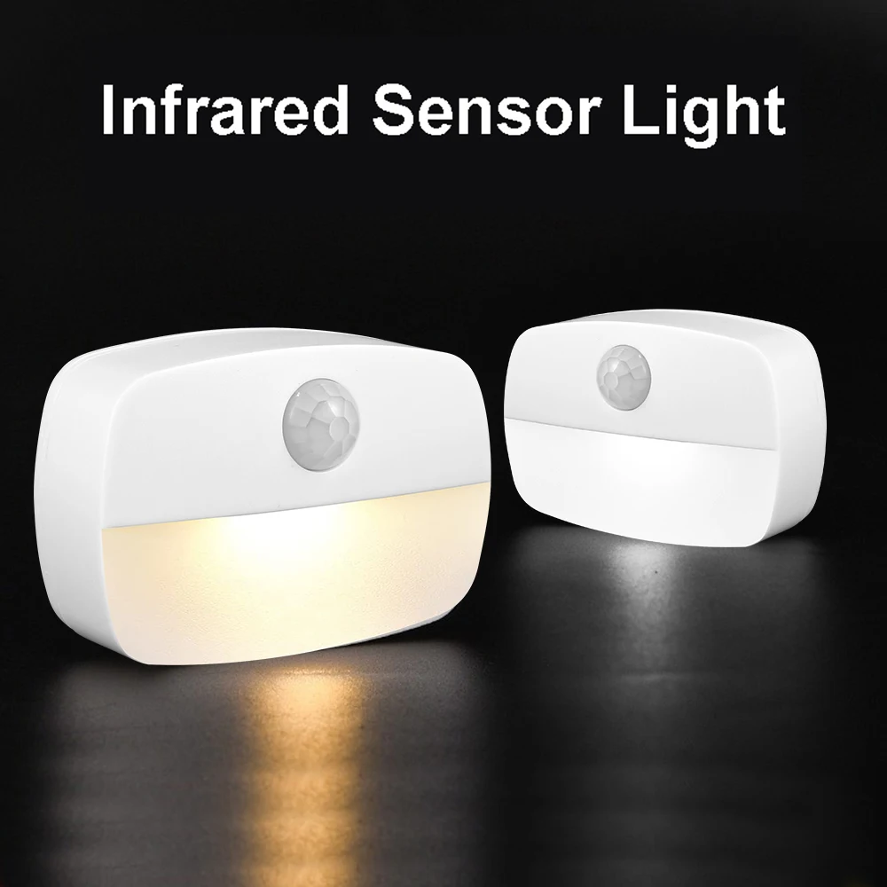 Motion Sensor Night Light PIR Human Infrared Activated for Wall Hallway Bedroom Closet Stair