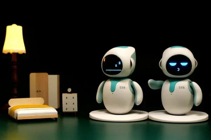  Eilik Azul - Robot Mascota Juguete Inteligente Interactivo:  Compañero para Casa y Trabajo, con Software de Última Generación - Juguete  Sensorial y Robot Que Habla, Regalo para Niños y Adultos