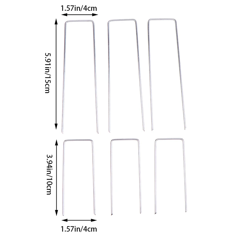 Garden Staples Plant Stakes 20pcs Landscape U-Shaped Garden Pins for Weed