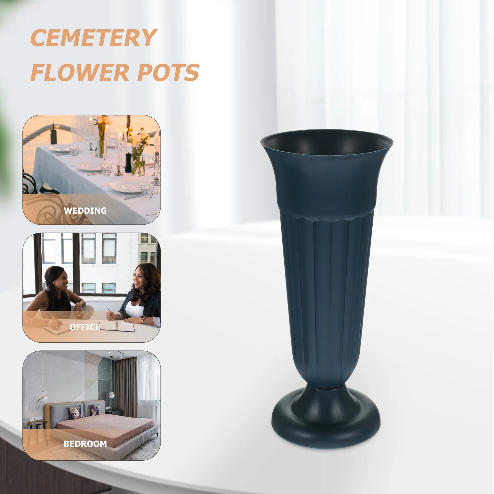 Flower Arrangement Bucket Cemetery Pots Grave Roman Column Container Pp Urn Planter 5