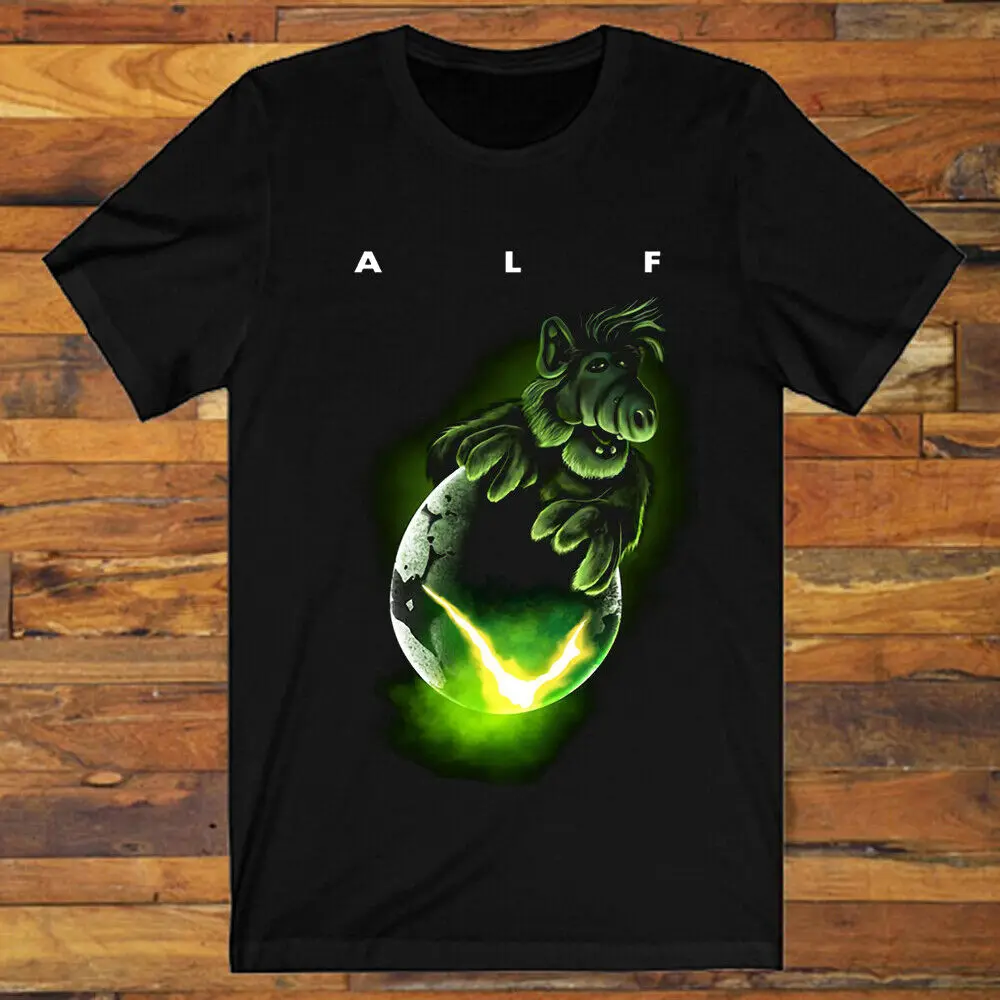 

ALF Alien Movie TV Show Men's Black T-Shirt S-3XL