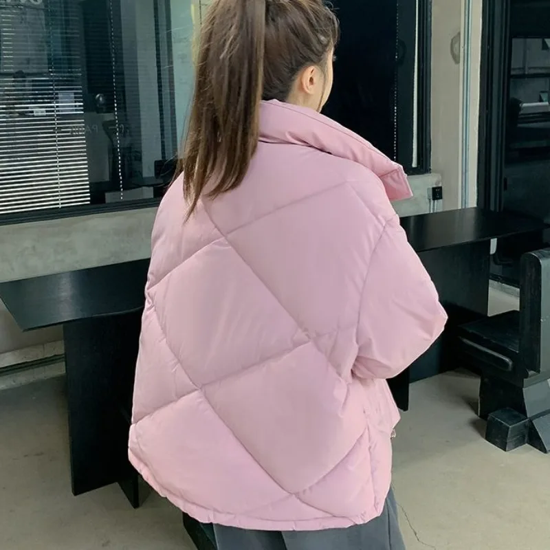 2023 New Women Down Cotton Coat Winter Jacket Female Short Parkas Loose Thick Warm Outwear Leisure Time Versatile Overcoat