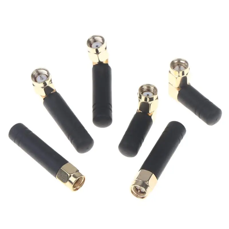 2Pcs 오른쪽/벤드 앵글 2.4G 초소형 미니 WiFi 안테나(2/3DBI 게인 및 마더보드 모뎀용 SMA 남성/여성 커넥터 포함)