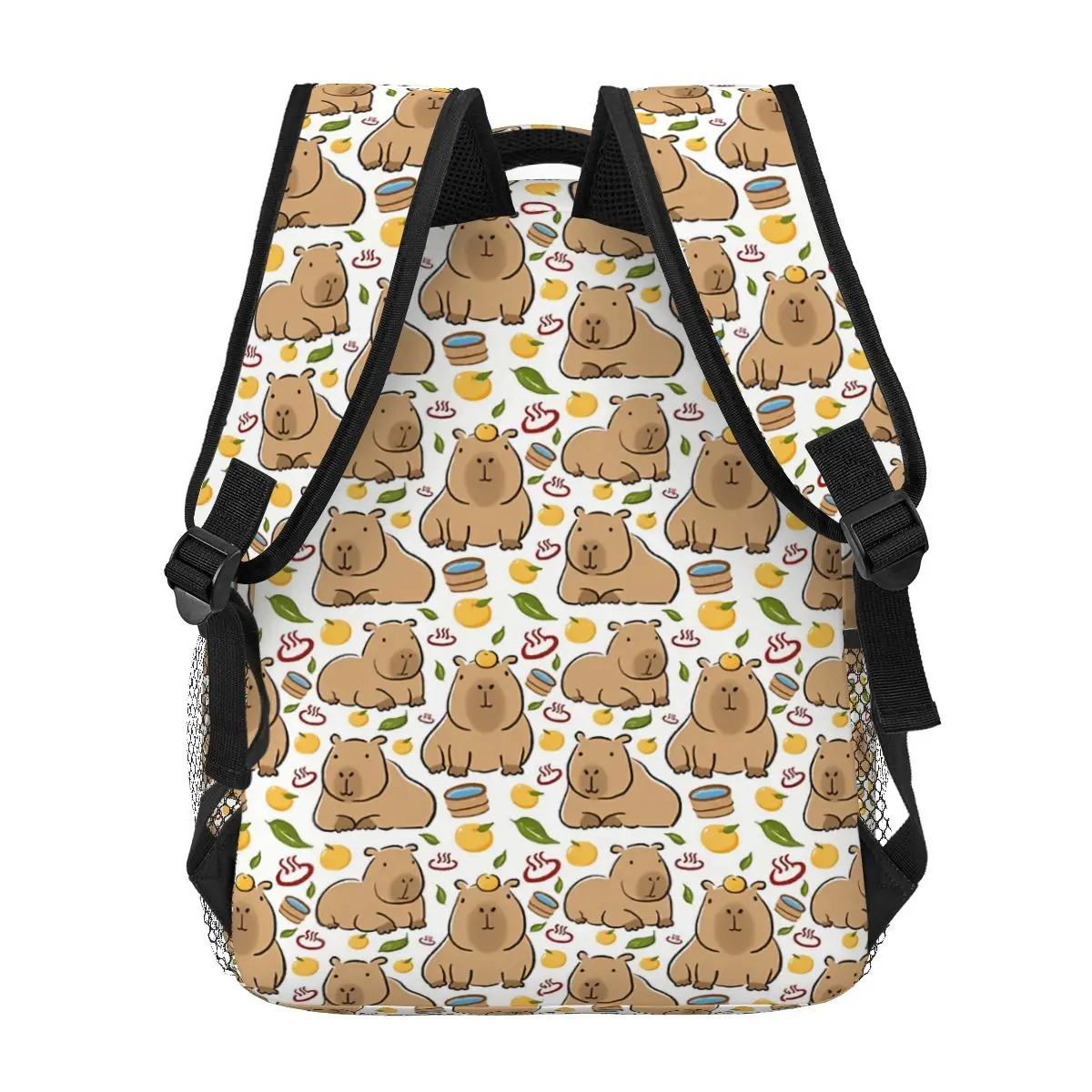 Teppeic Capybara Capybara rugzak voor school, Kawaii Capybara rugzak, leuke multifunctionele rugzak met grote capaciteit en etui voor jongens en meisjes, Rugzak-j, Eén maat