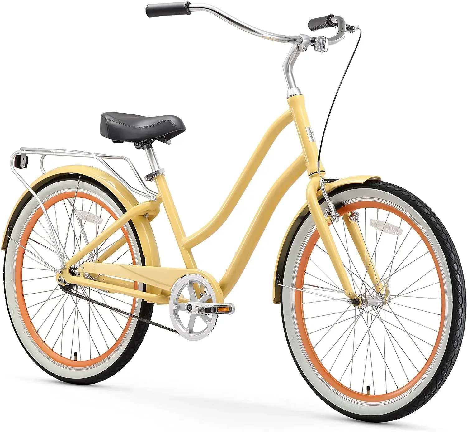 Yellow Beach Cruiser Bike Huffy Yellow Bike With Basket Pastel