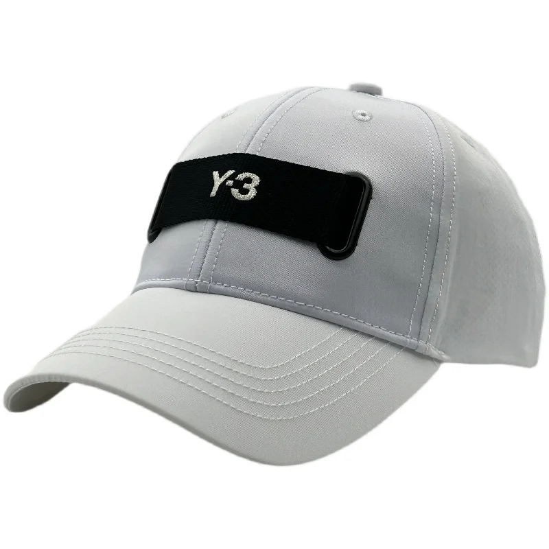 

2024 Yohji Yamamoto Y-3 Men's Baseball Caps Summer Y3 Sunscreen Mesh Breathable Horizontal Bar Embroidered Duck Tongue Hats