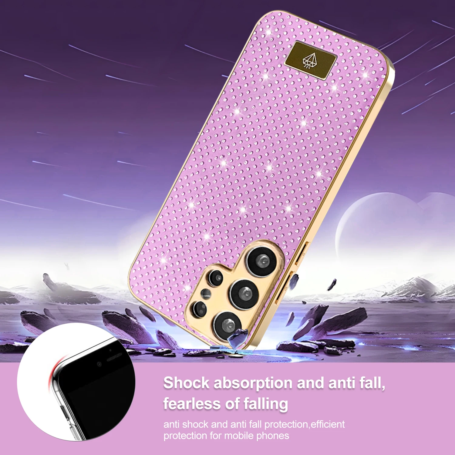 Sparkling Rhinestone Phone Case Cover