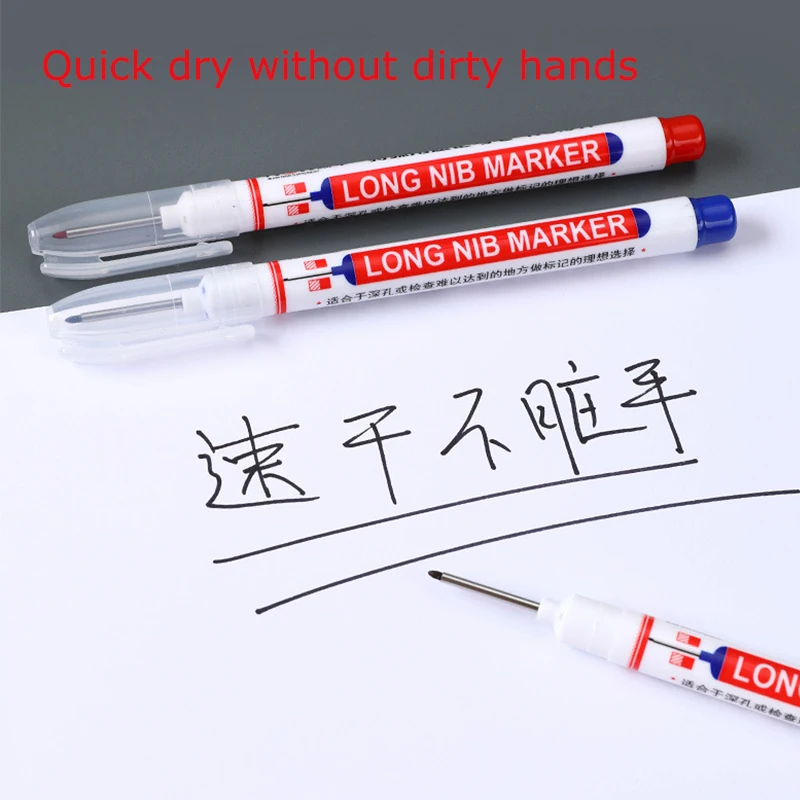 Construction Marker Pen 20Mm Line Marker tag Markers Pen Double Nib Long  Head Marker Deep Hole